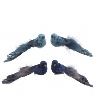 Фигурка декоративная Птичка 4,5 см голубая и синяя