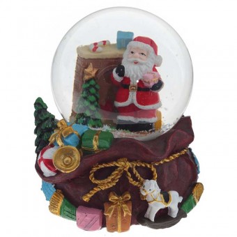 Фигурка декоративная в стекл. Шаре Дед Мороз D 6 см, L8 W8 H9 см