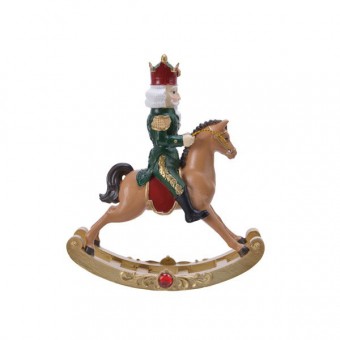 Фигура новогодняя Щелкунчик на лошадке