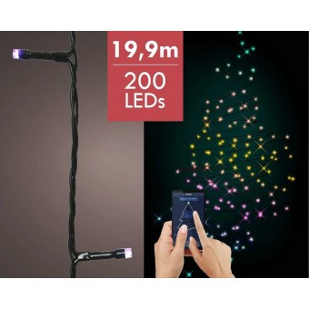 Гирлянда светодиодная 19.90 м Lumineo 200 LED управление смартфоном, несколько цветов