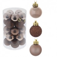 Украшение новогоднее Шар Шоколадное удовольствие набор из 25-ти шт, D 3 см, L8 W8 H13 см