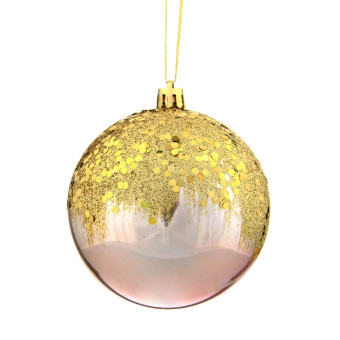 Украшение новогоднее Шар Золотое напыление D 8 см