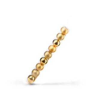 Набор шаров 6 см  парча, мат, глянец уп. 9 шт золото