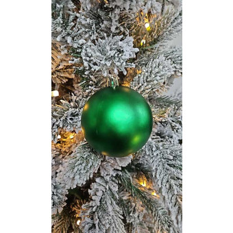 Набор новогодних шаров 8 см 6шт зеленый