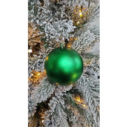 Набор новогодних шаров 8 см 6шт зеленый