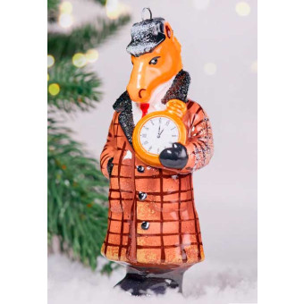 Елочное украшение Конь в пальто 12 см