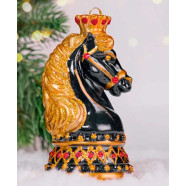Елочное украшение Шахматный конь 9 см