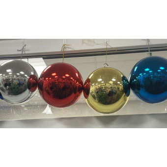 Шар пластиковый 15 см глянец синий