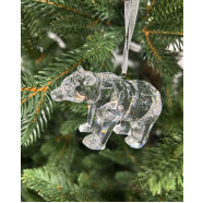 Ёлочное украшение Медведь прозрачный 8*4*5 см