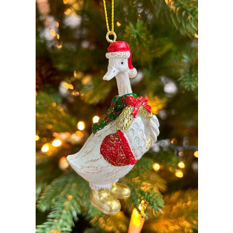 Новогоднее украшение Гусь 9 см