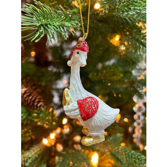 Новогоднее украшение Гусь 9 см