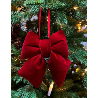 Новогодний бантик на ёлку 14*16 см