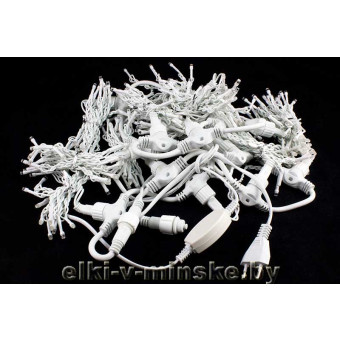 Бахрома уличная 3 м 120 Led ТЕПЛО-БЕЛЫЙ пров-бел IP 65