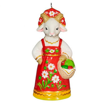 Елочное украшение Коза с капустой